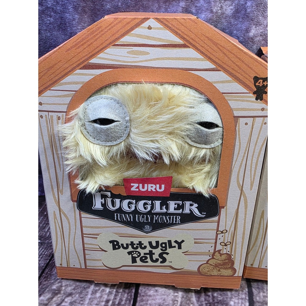 Zuru Rare Fuggler Butt Ugly Pets Mr Buttons Golden Retriever Monster Plush NIB